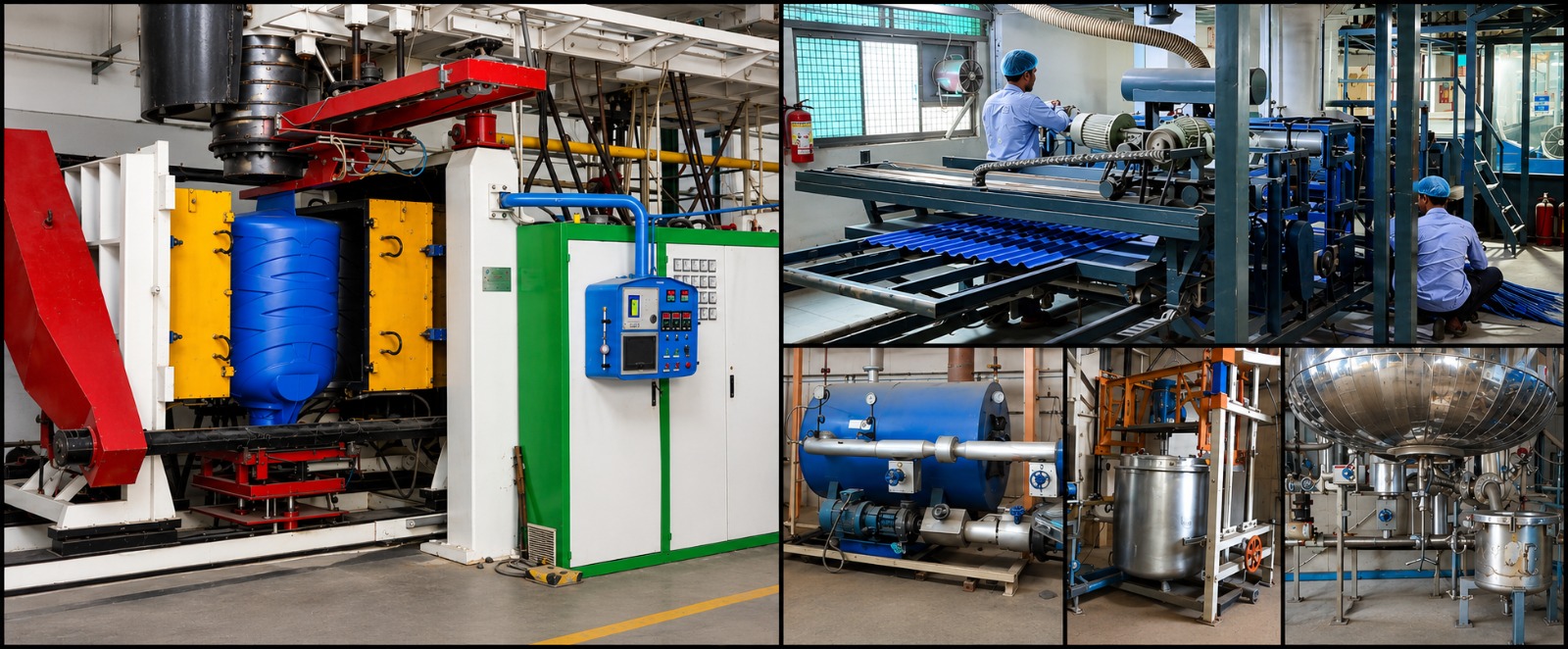 Factory equipment for HDPE water tank blow moulding and industrial resin production